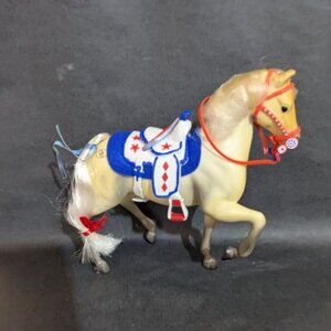 vtg 1992 Marchon Grand Champion Collectible Toy Horse Red White and Blue Parade
